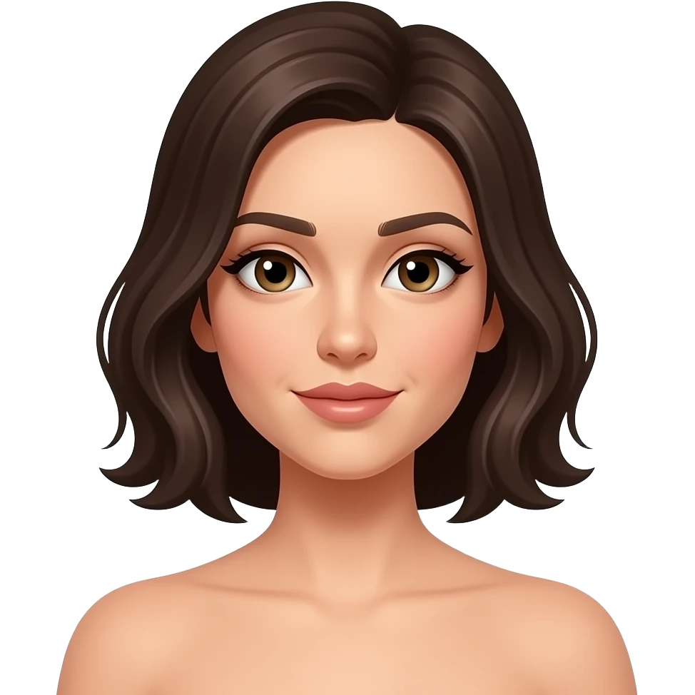 A naked female emoji