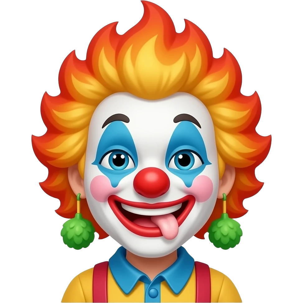 fire clown sweet tooth smile emoji
