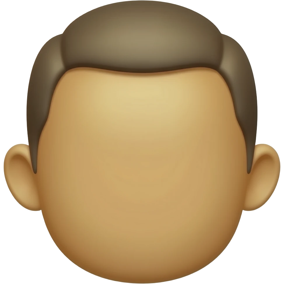 As una cabeza amarilla sin ojos y sin pelo ni oreja emoji