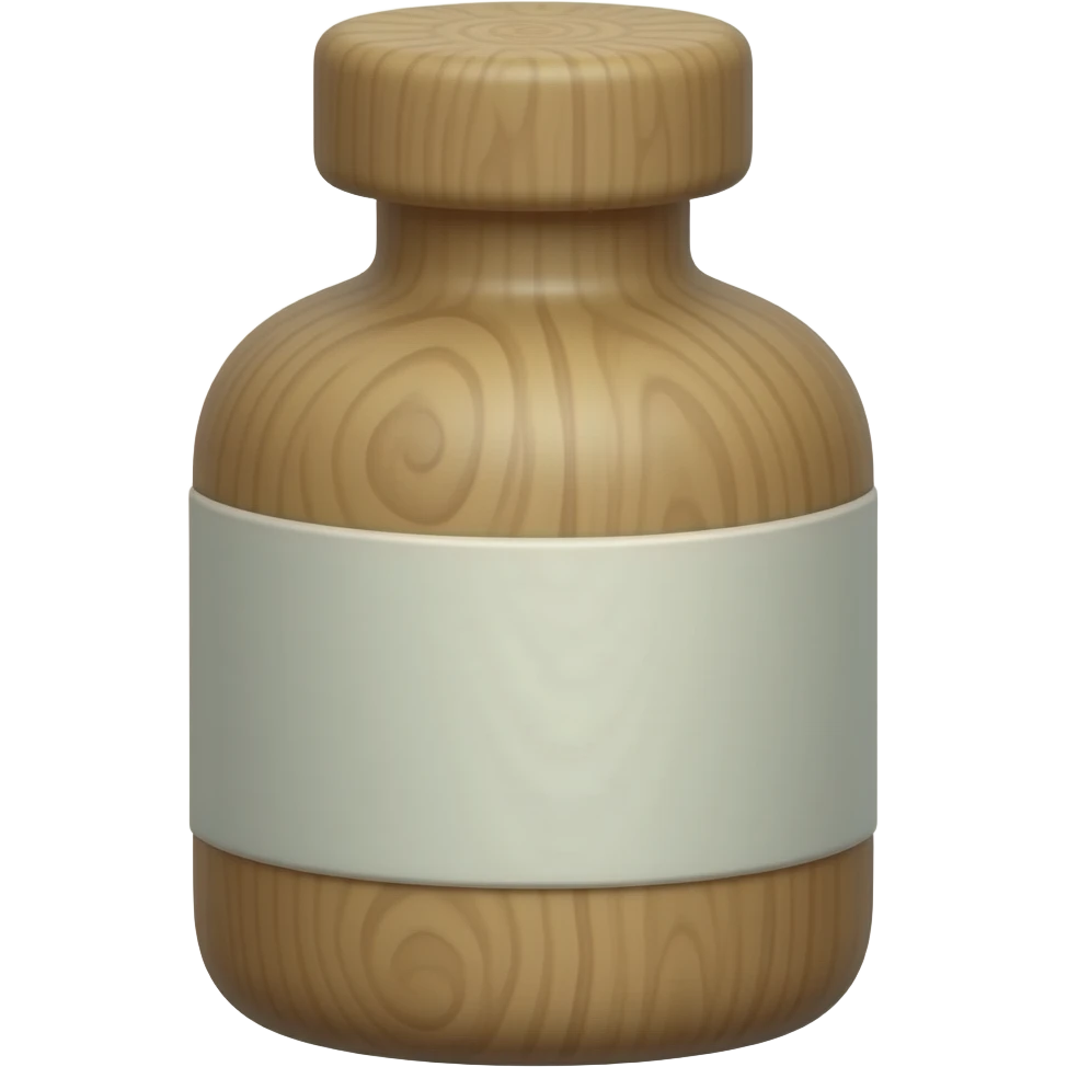 wood based medicine bottle emoji
