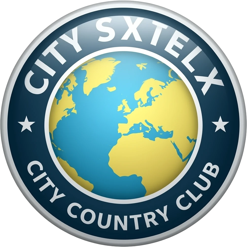 Skin city country club logo on a badge emoji