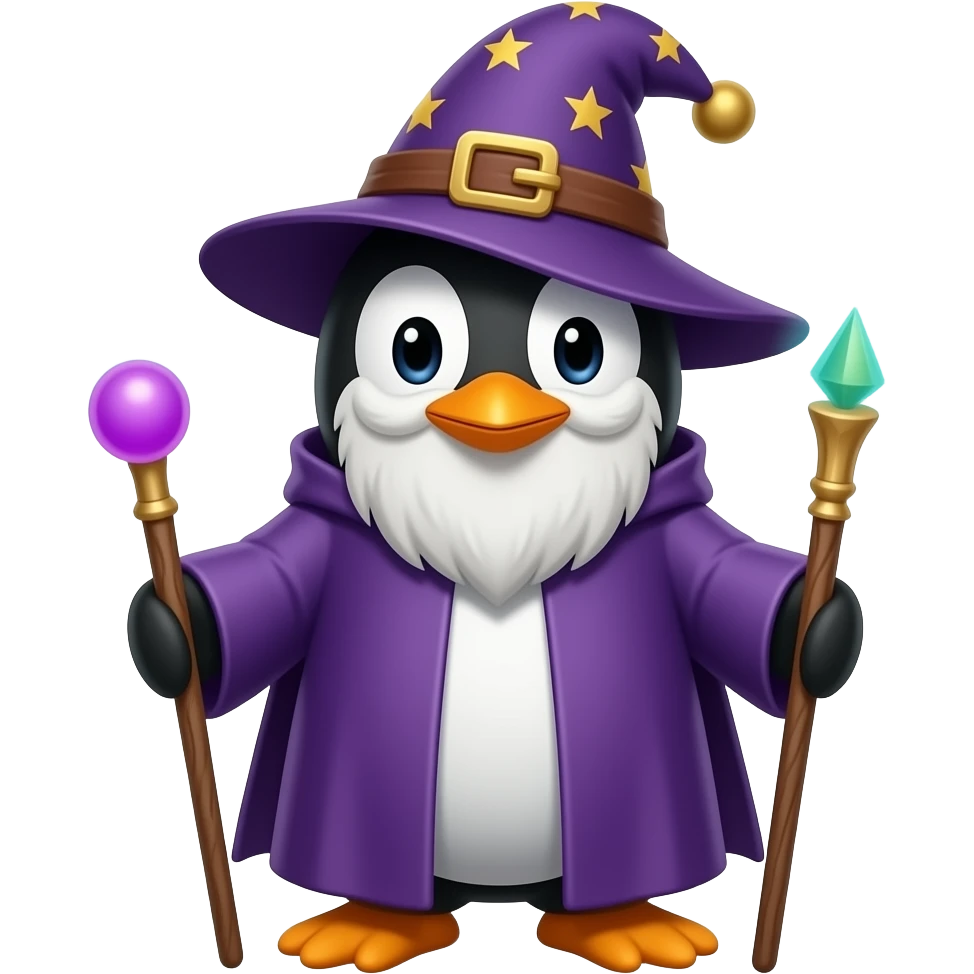 Penguin Wizard emoji