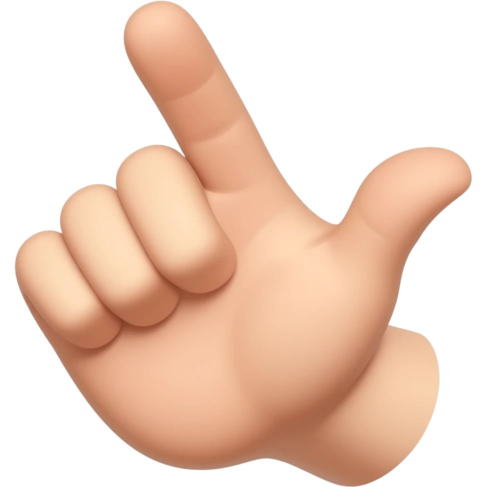 Pointer finger touching thumb emoji