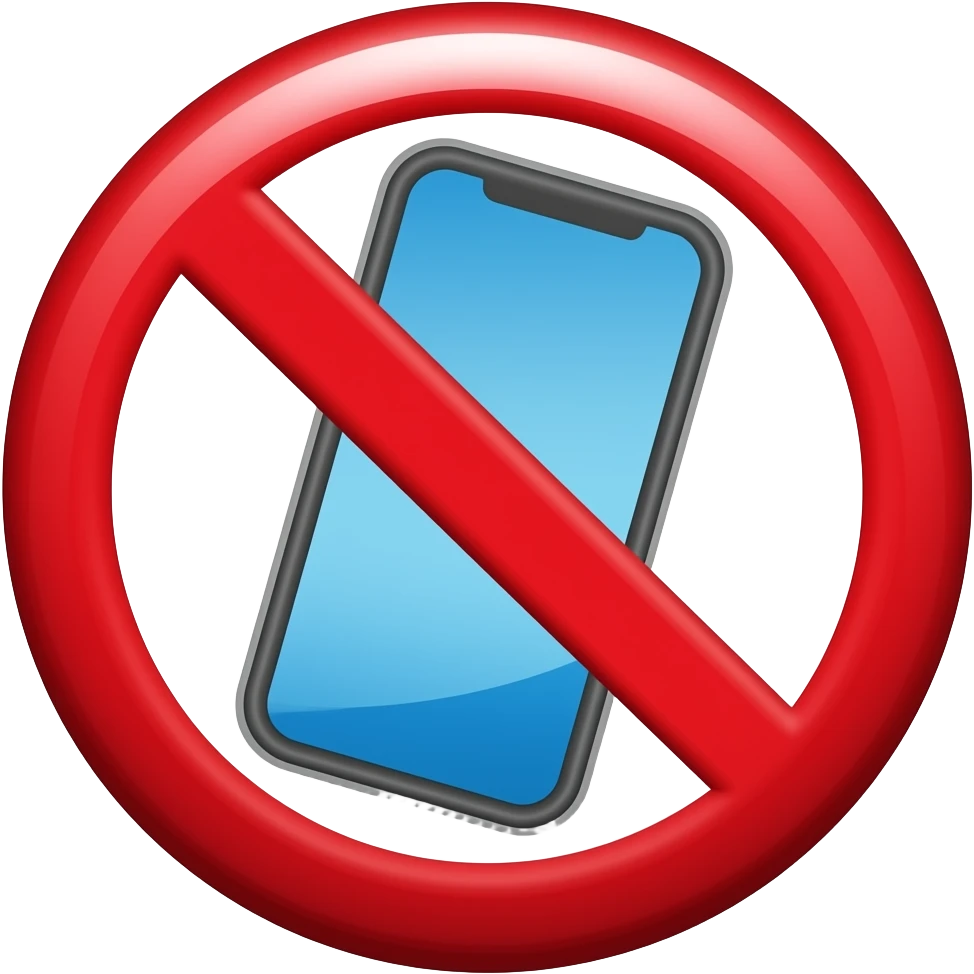no smartphones allowed emoji