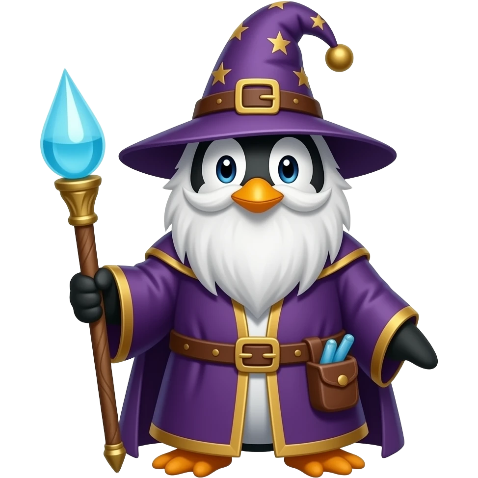 Penguin Wizard emoji