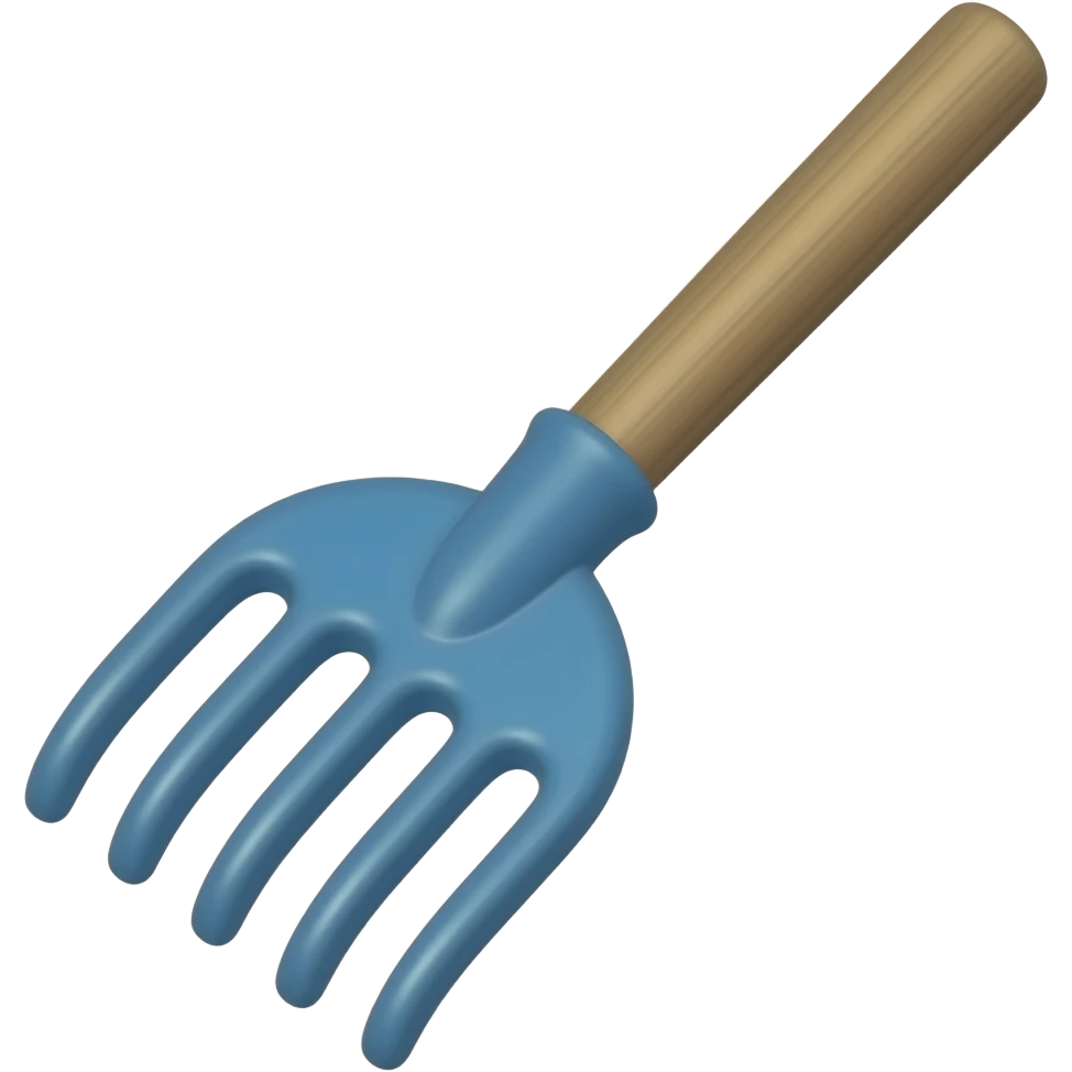blue rake emoji