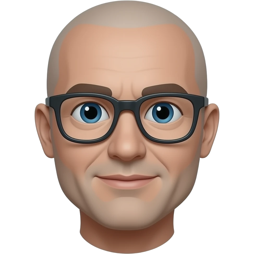bald with glasses emoji