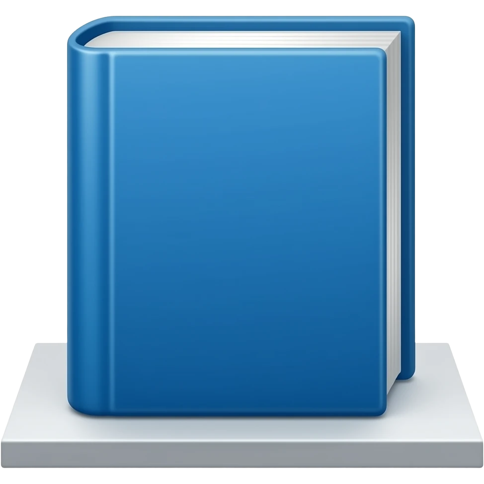 One blue book on a shelf emoji
