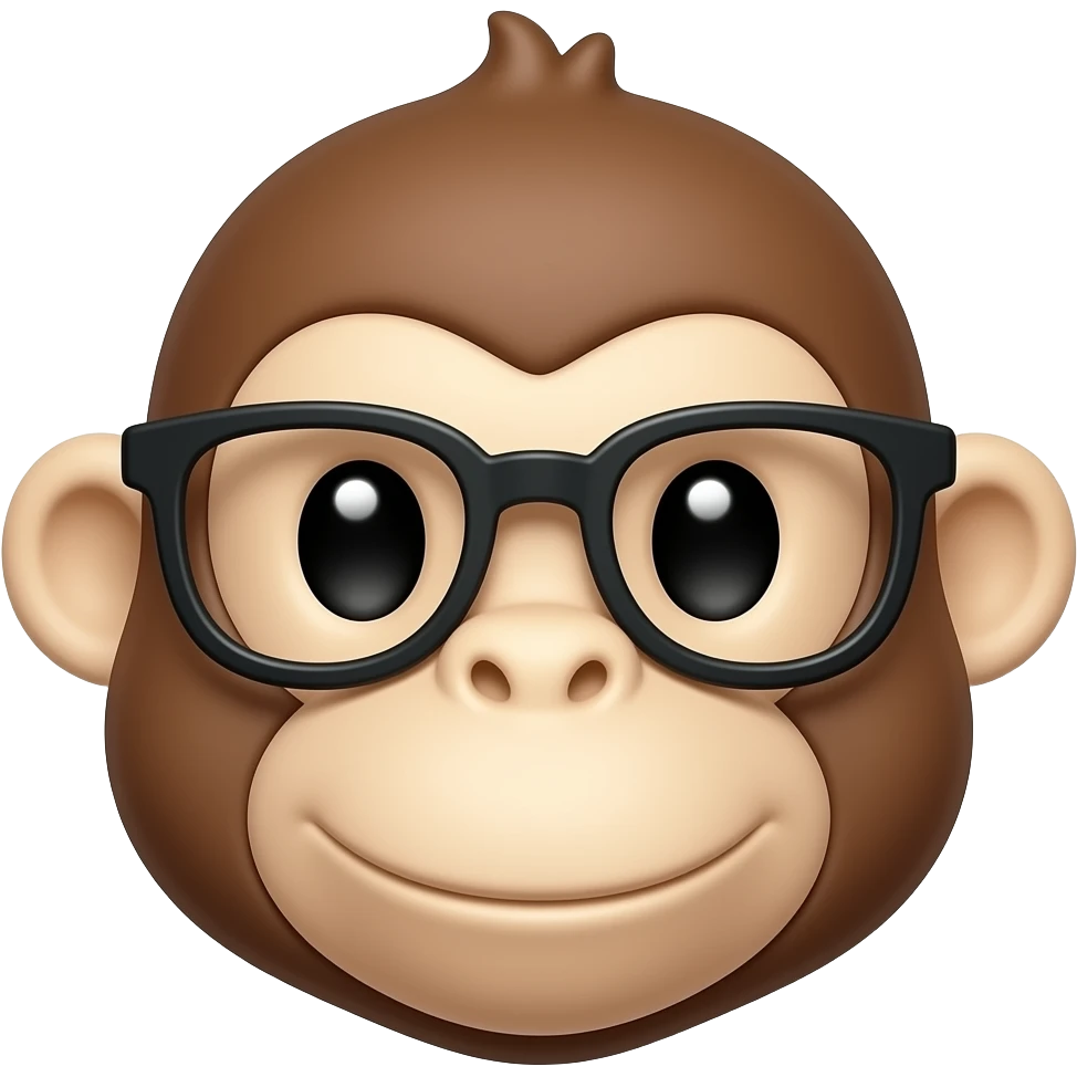 monkeyface with glasses emoji