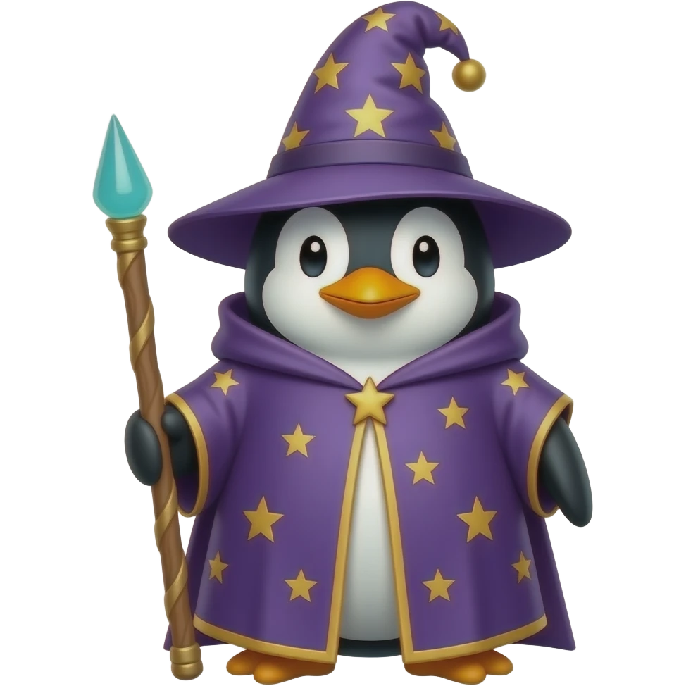 Penguin Wizard emoji