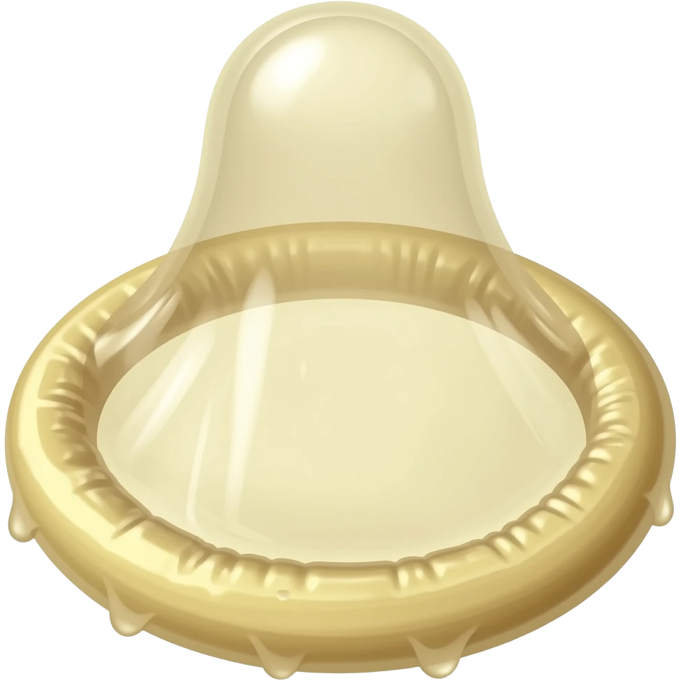 Bild von einem schlaffen, glänzenden, benutzten und tropfenden Kondom emoji