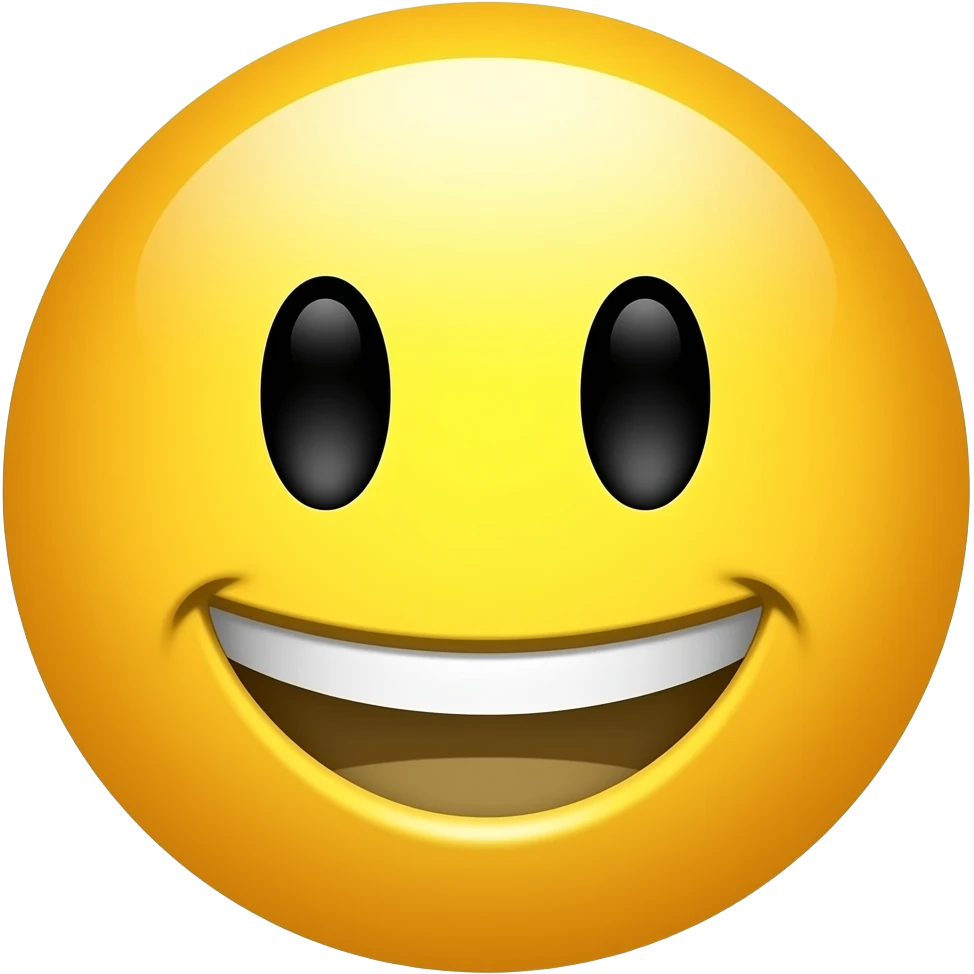 make it Apple Emoji Style and make it a smiley face emoji