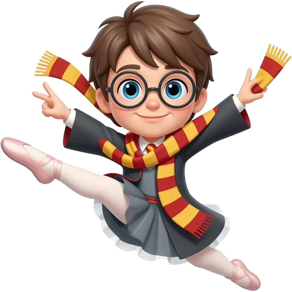 Harry Potter ballerina dancing leg up emoji