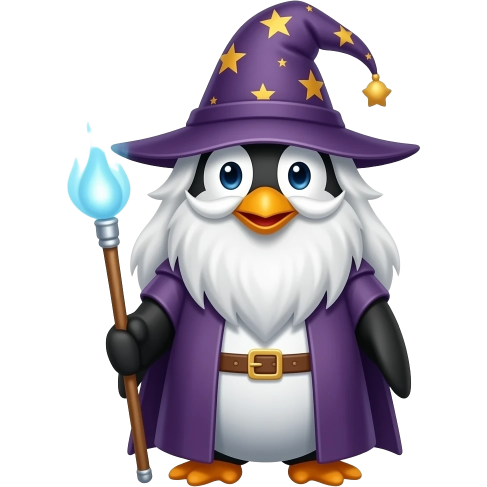 Penguin Wizard emoji