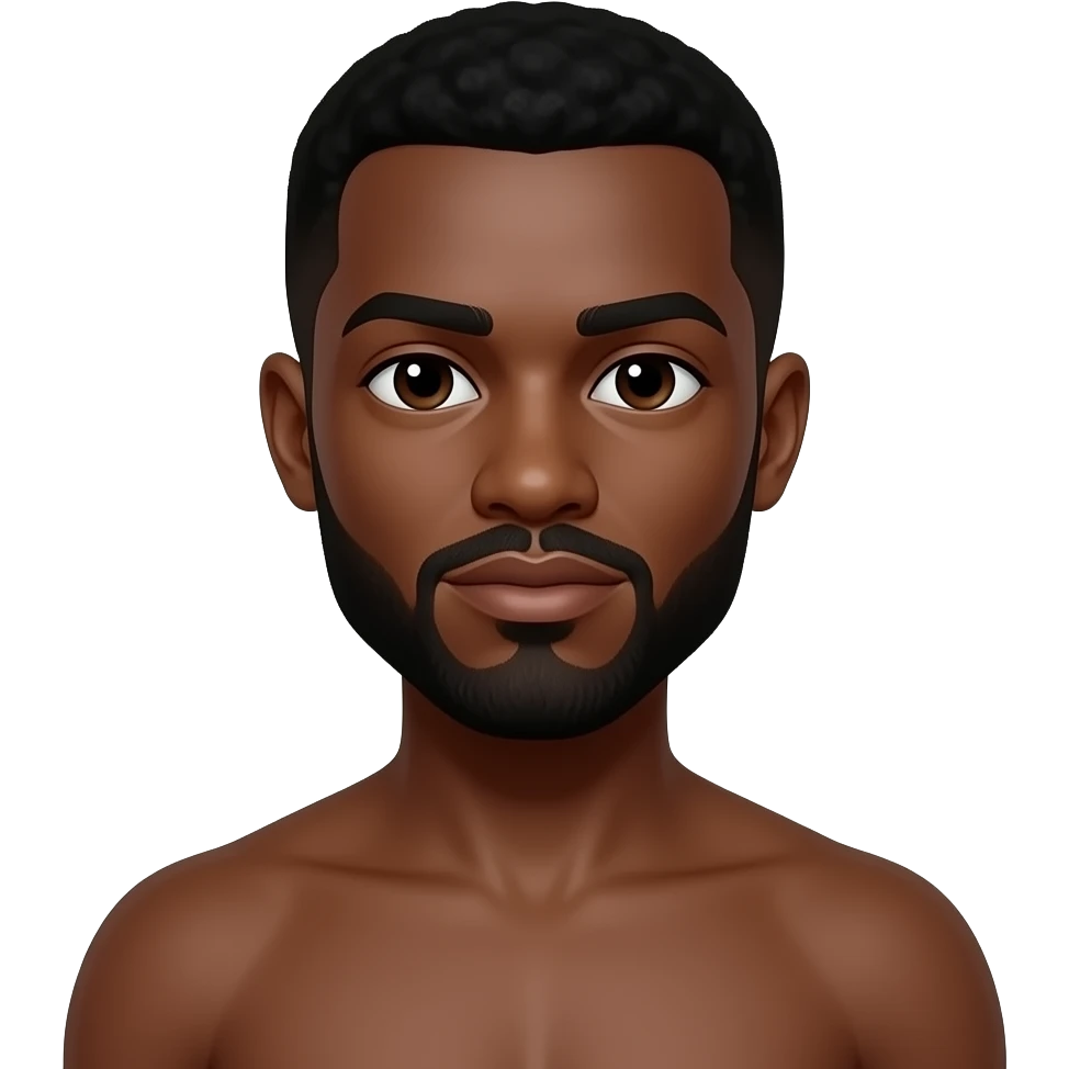 Naked Black man emoji