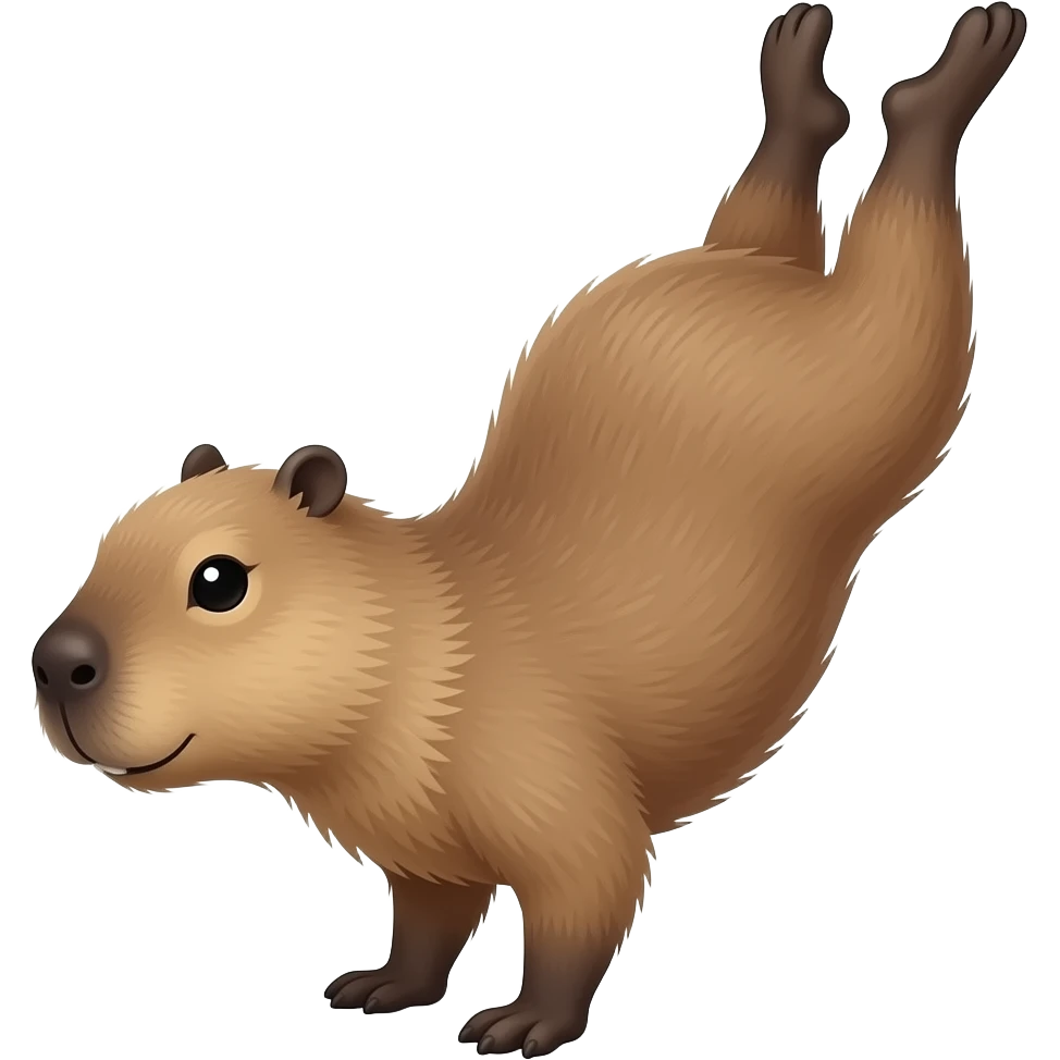 Capybara gymnastics emoji