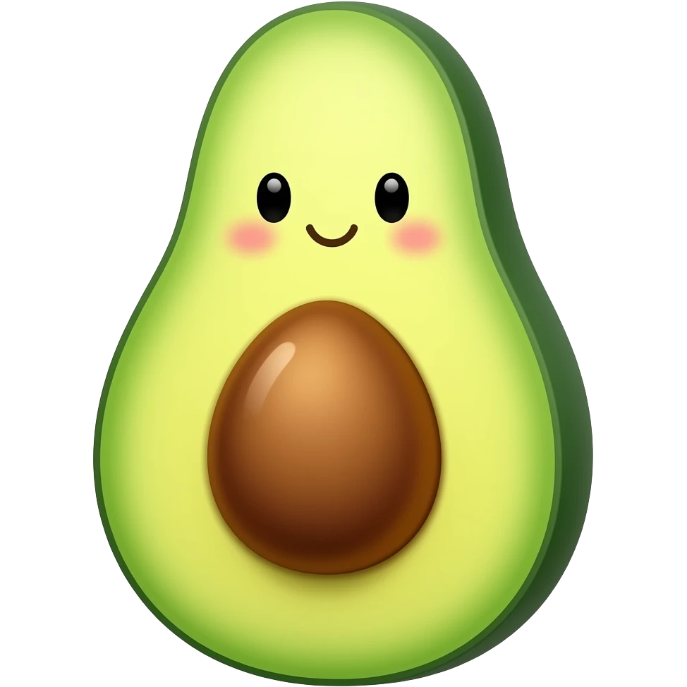 Cute avocado emoji