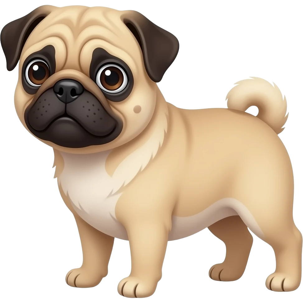 Pug with one eye emoji