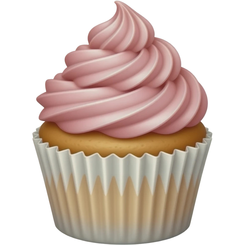 Cupcake with pink icing emoji