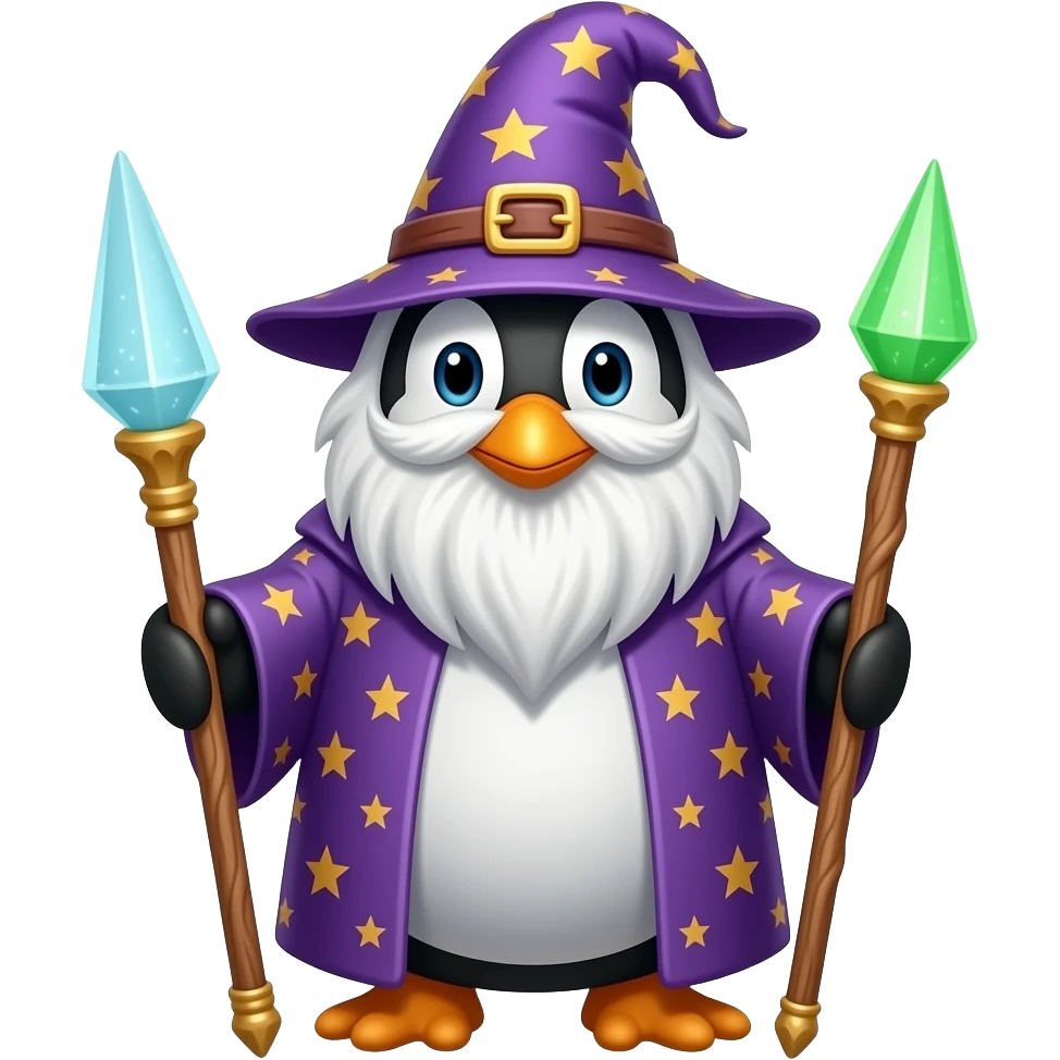 Penguin Wizard emoji
