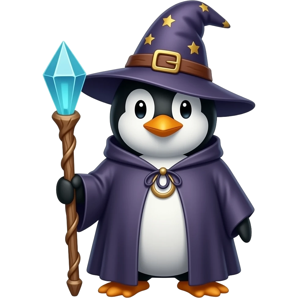 Penguin Wizard emoji