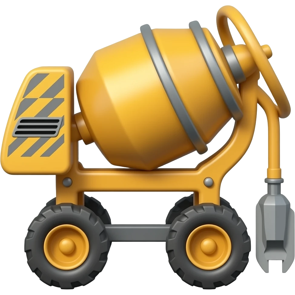 cement mixing machine used in construction emoji