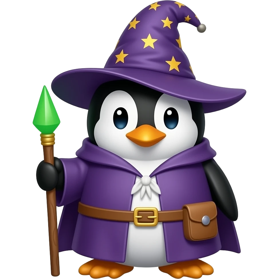 Penguin Wizard emoji