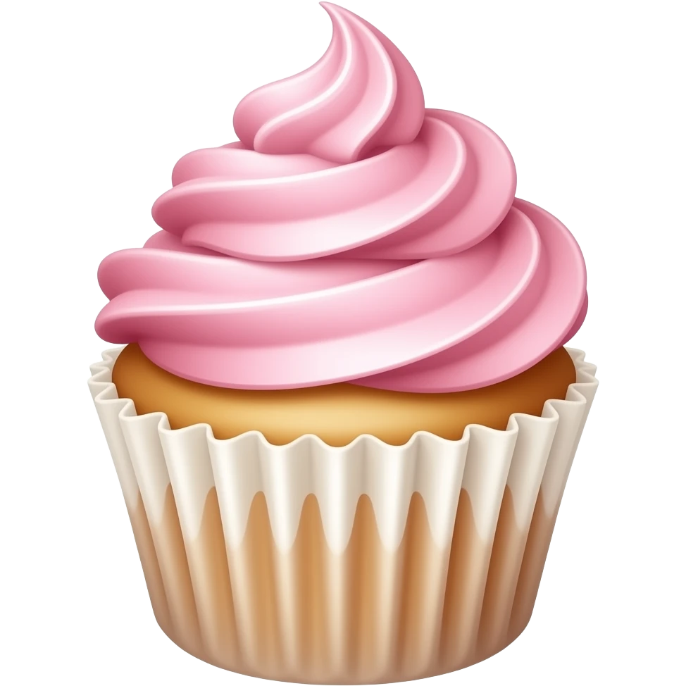 Cupcake with pink icing emoji