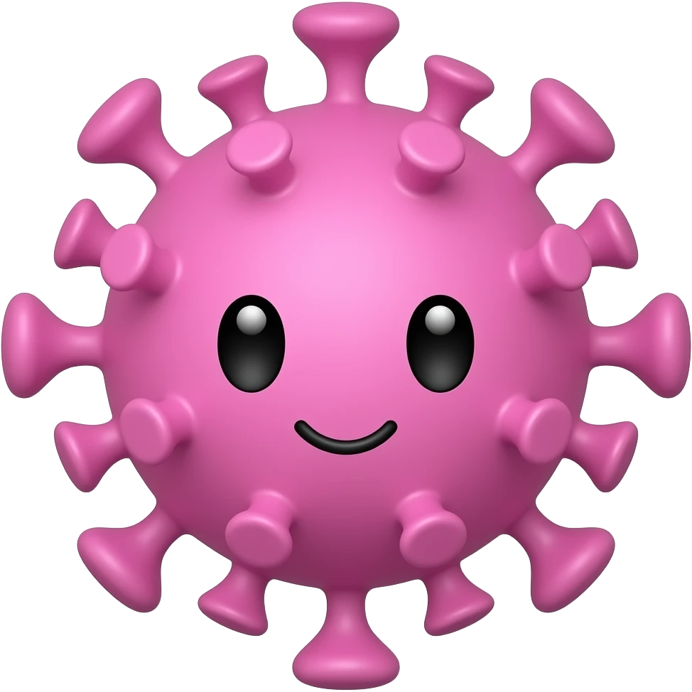 cute pink simple VIRUS emoji