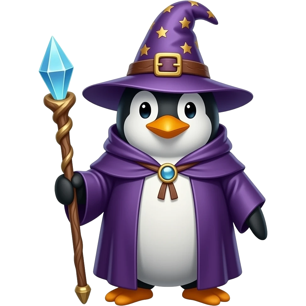 Penguin Wizard emoji