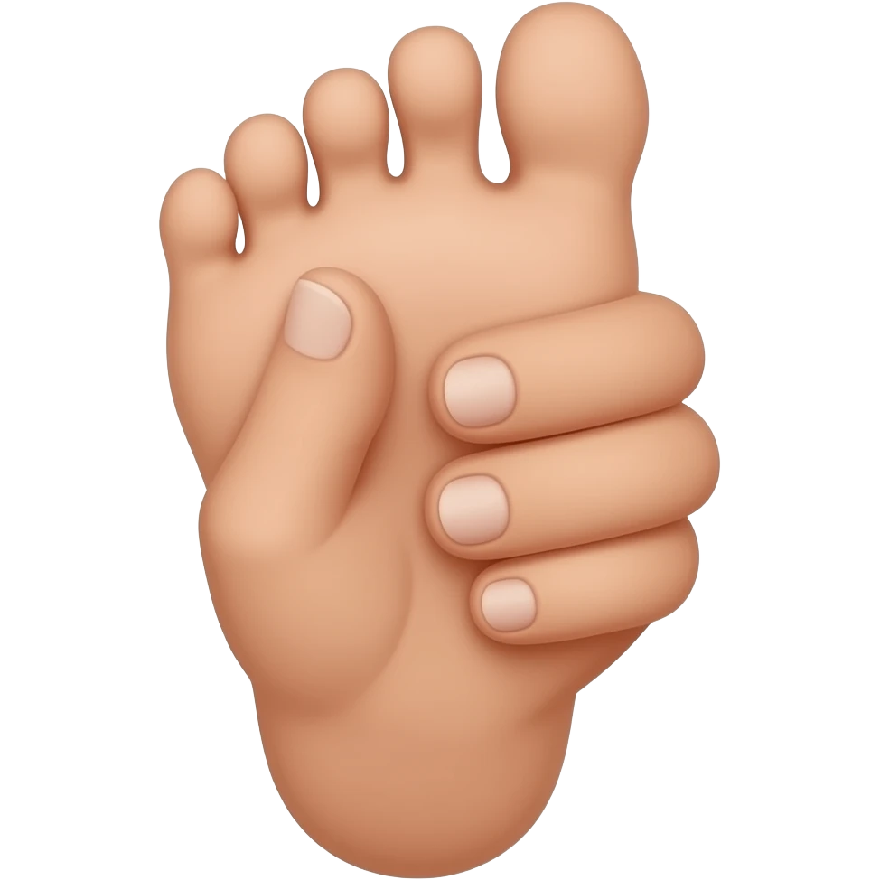 Toes in hand emoji