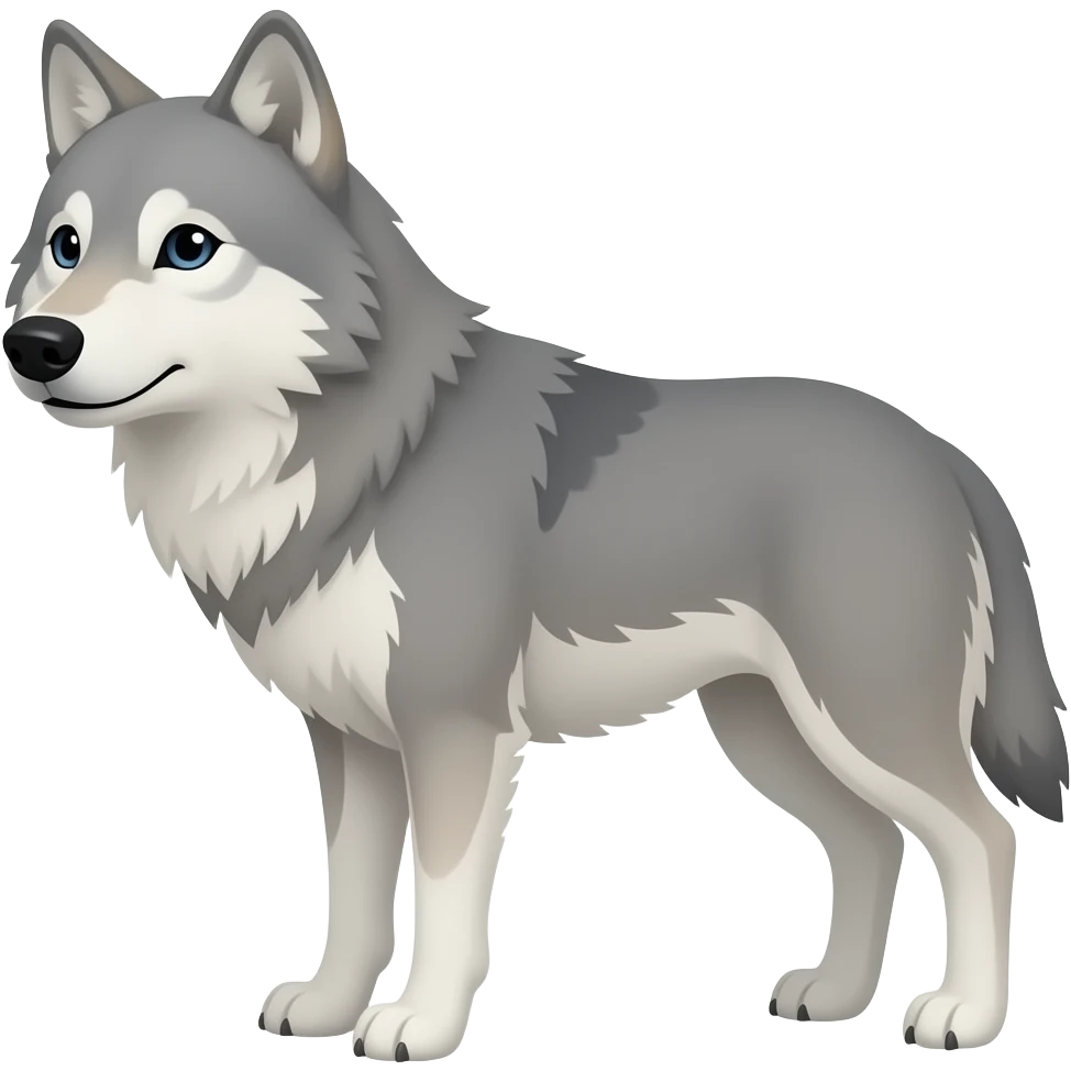 Wolf grey emoji