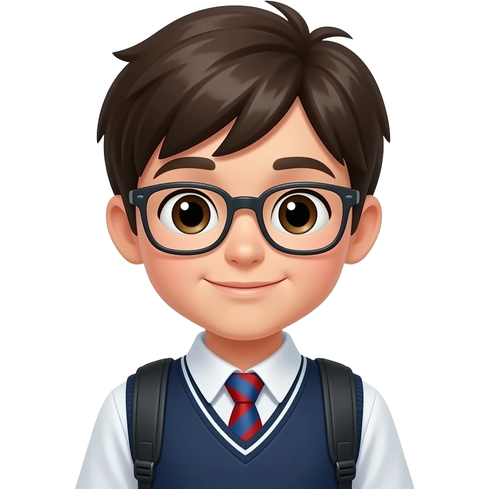 A cute student emoji