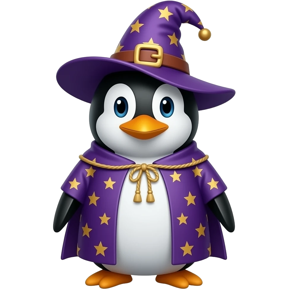 Penguin Wizard emoji