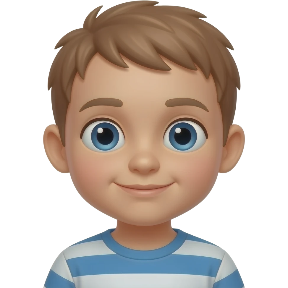 un niño concentrandose emoji