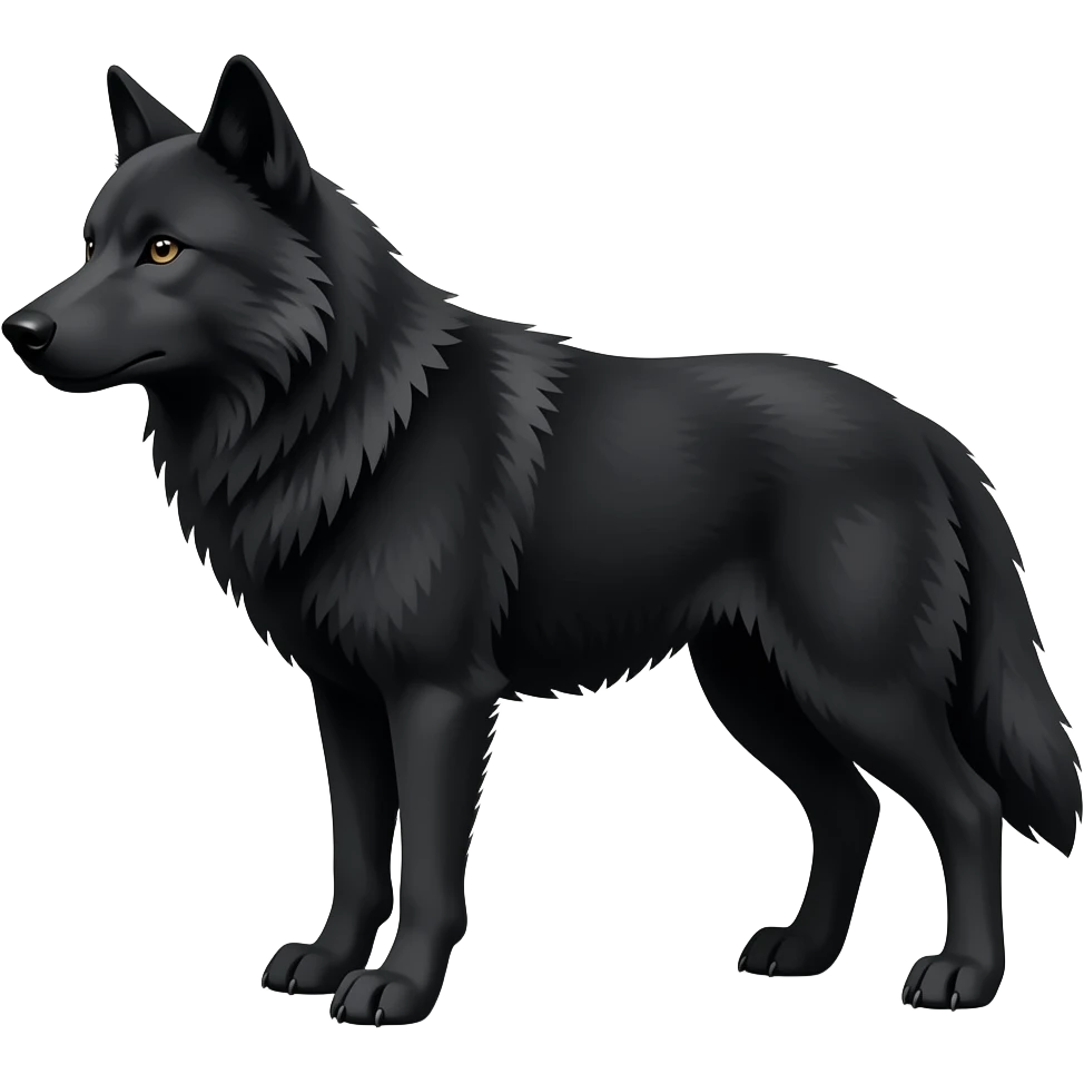 Lobo preto emoji