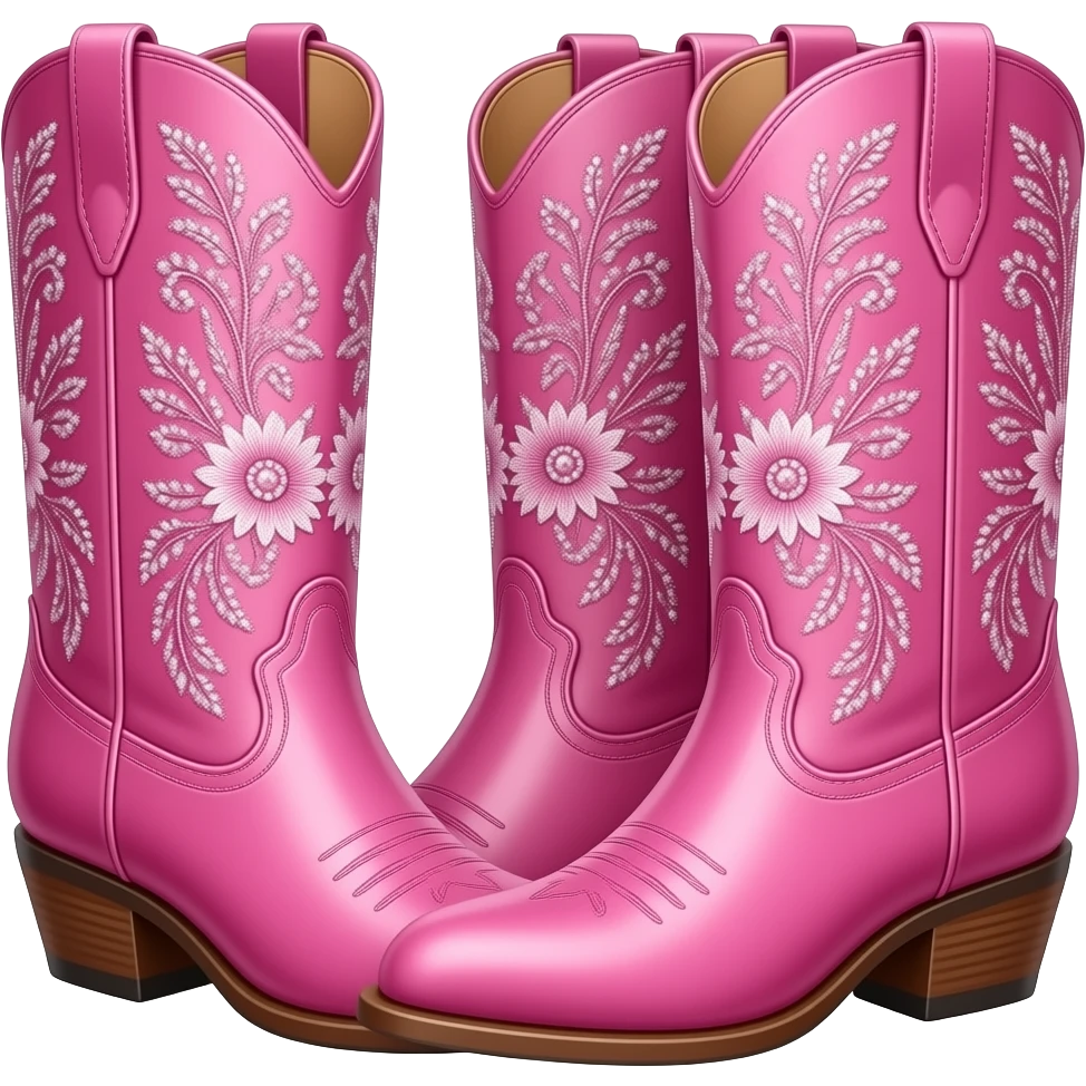 Cowgirl boots more girly and make 2 boots side by side emoji
