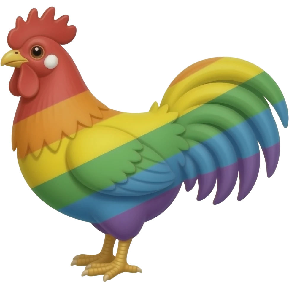 Chicken Rainbow emoji