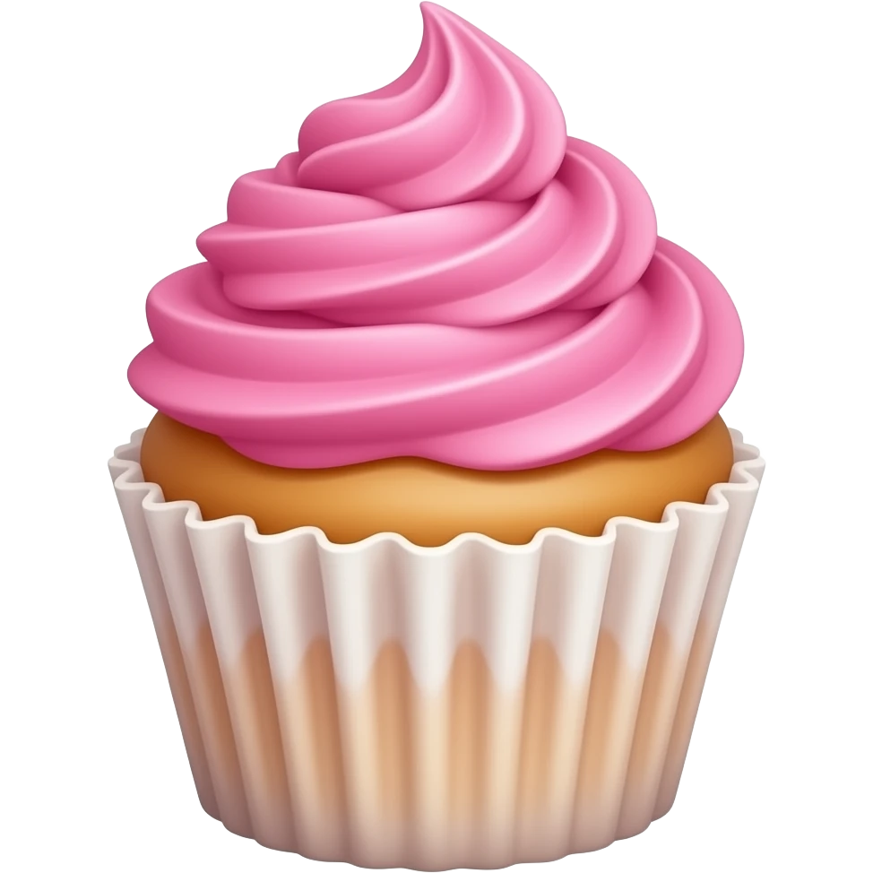 Cupcake with pink icing emoji