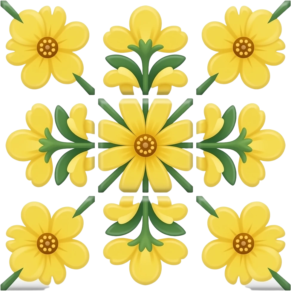 Yellow flowers tile emoji