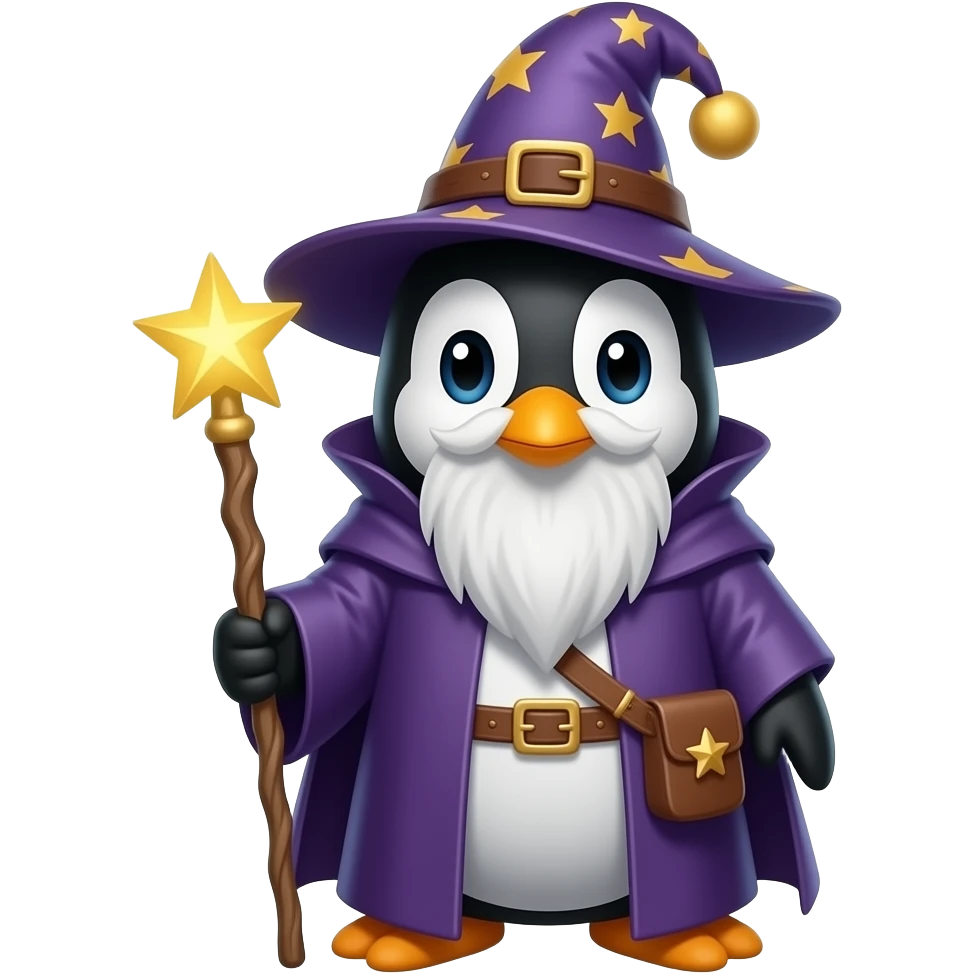 Penguin Wizard emoji