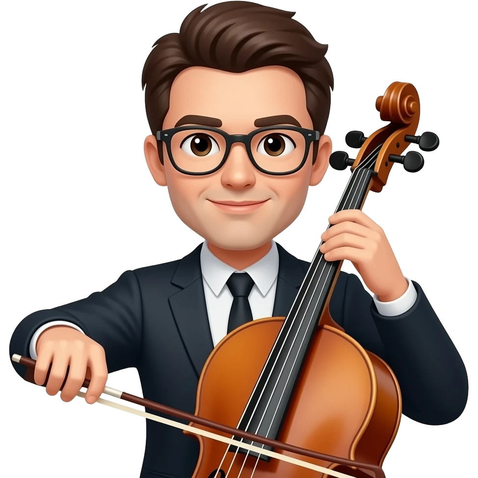 man playing cello emoji