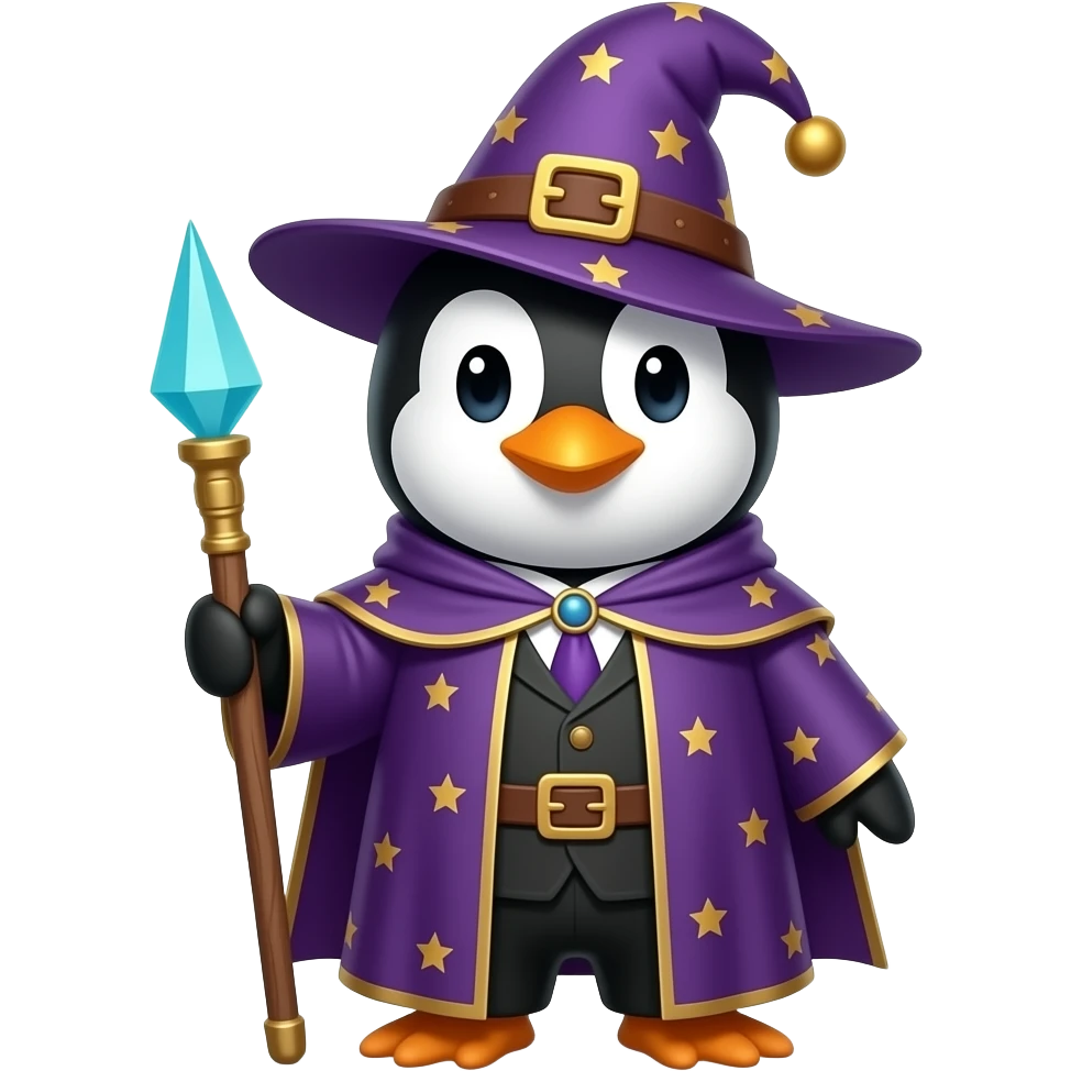 Penguin Wizard emoji
