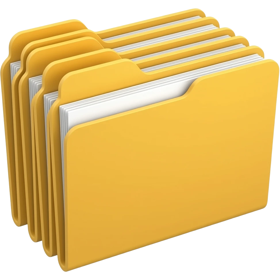 yellow many folder emoji