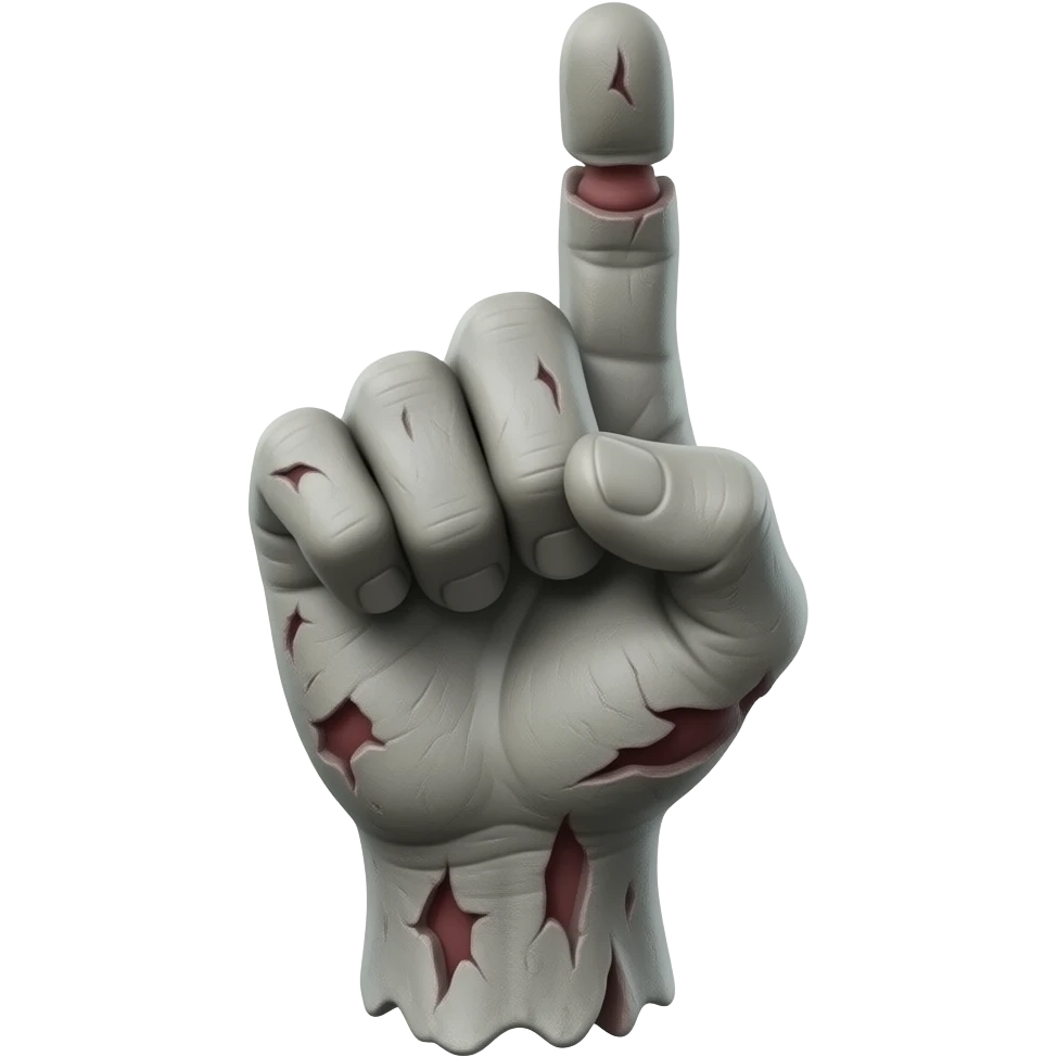 zombie open hand pointing up no person just hand emoji | AI Emoji Generator
