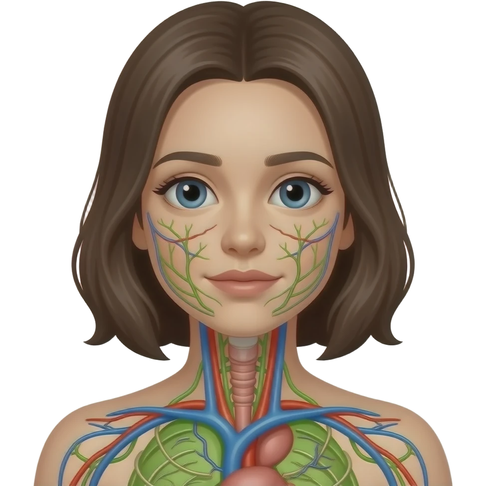 girl with endocrine glands visible emoji