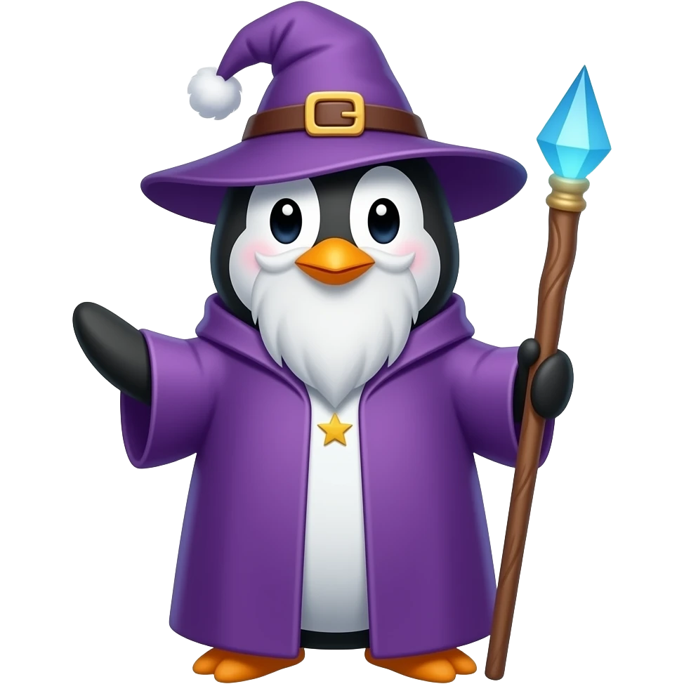 Penguin Wizard emoji