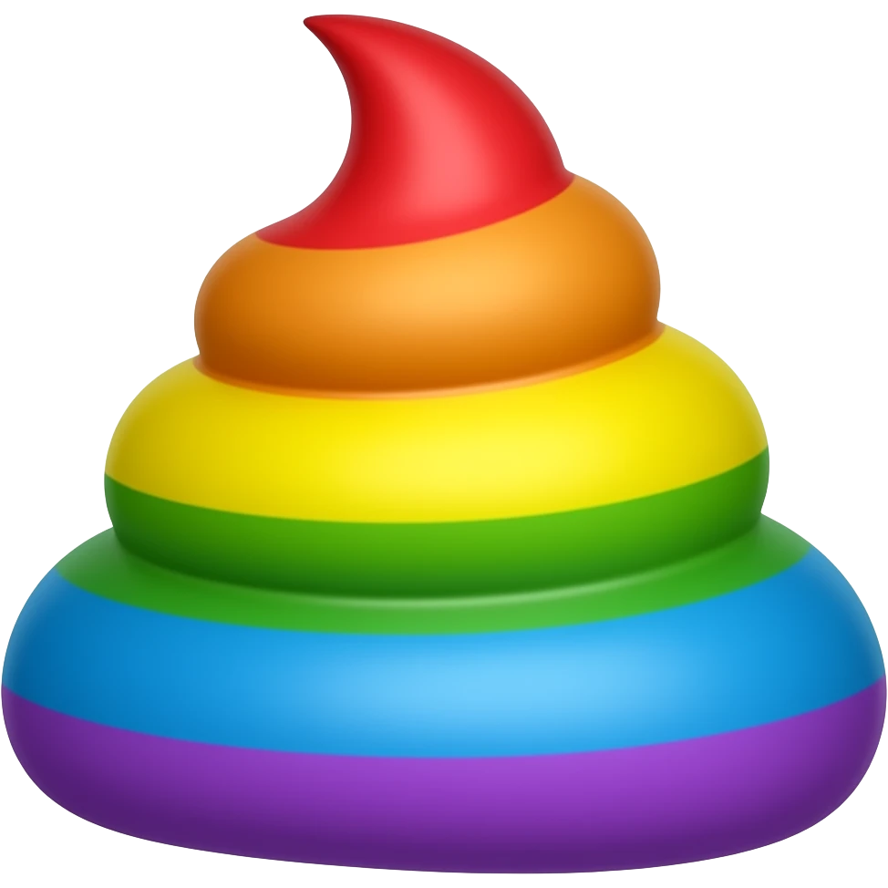 dancing rainbow poopmoji emoji