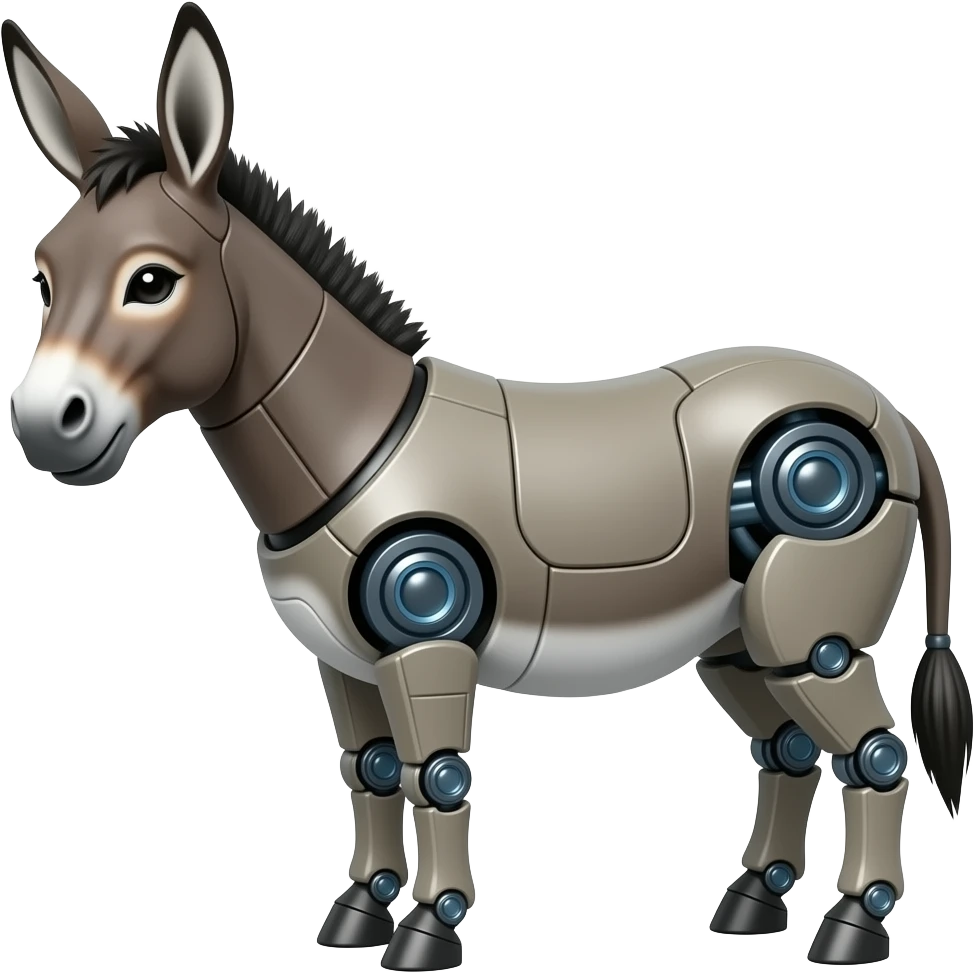 Robot donkey emoji