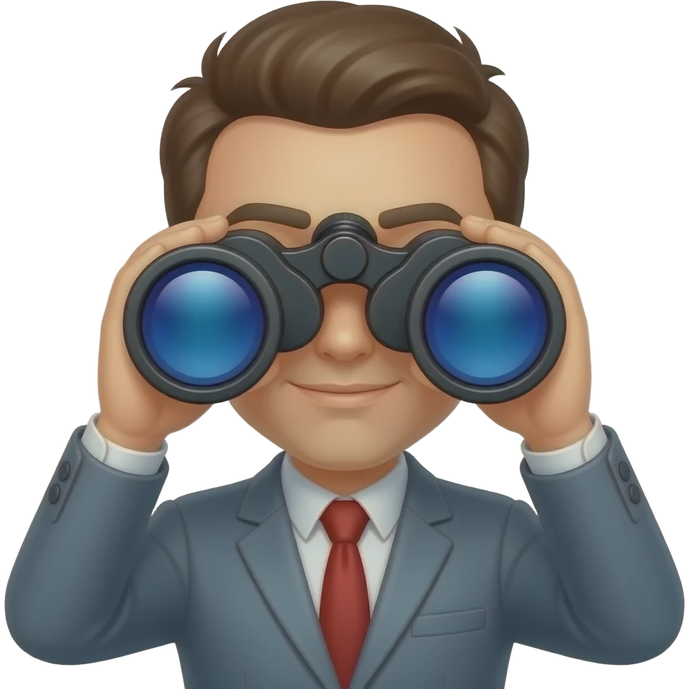 Stich looking thru Benoculars emoji